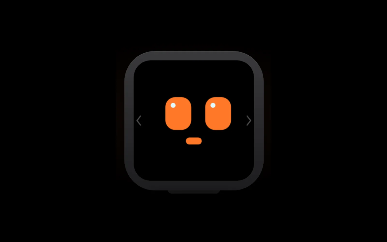 Refix robotunun turuncu gözlü ekran yüzü