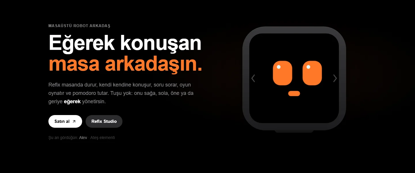 Refix web sitesinin ana sayfası